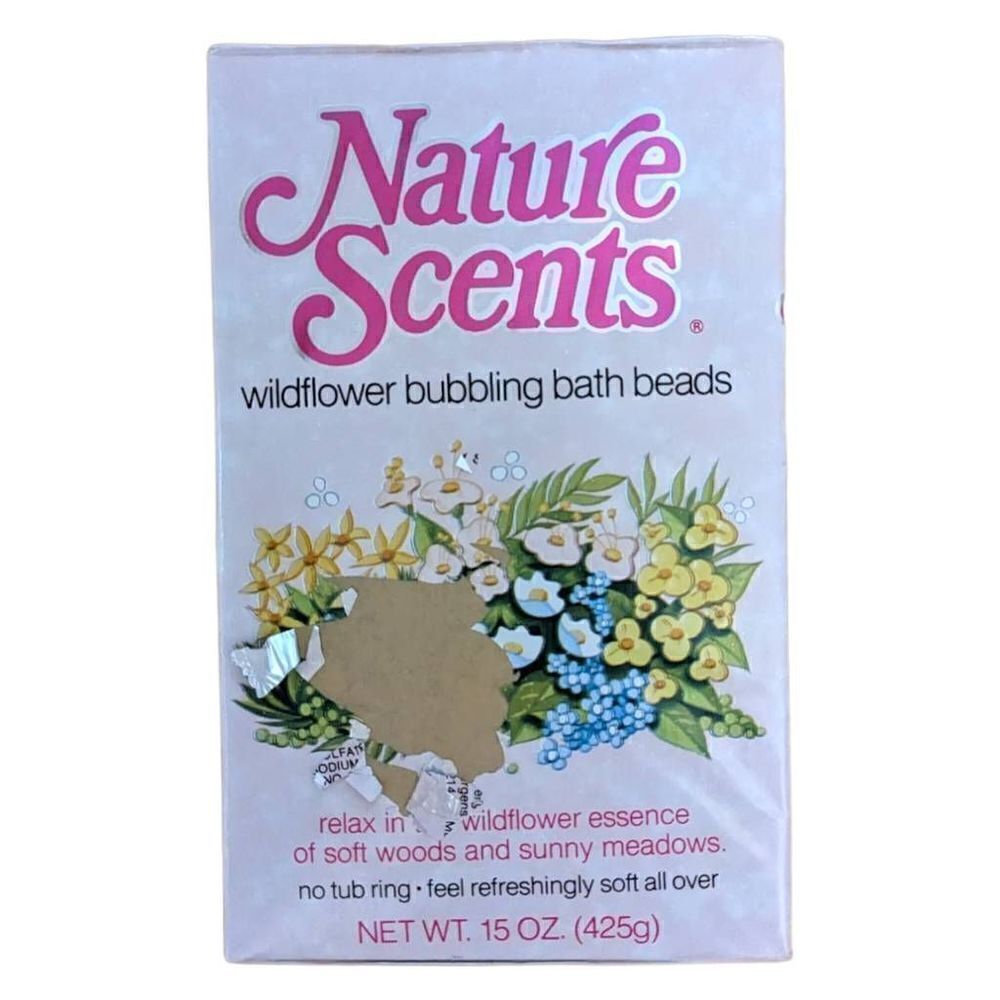 Jergens Vintage Nature Scents Wildflowers Bubbling Bath Beads 15 oz 80s‎ 90s